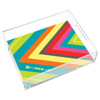 Large Chevron Small Lucite Tray by Jonathan Adler