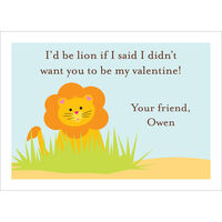 Lion Valentine Exchange Cards