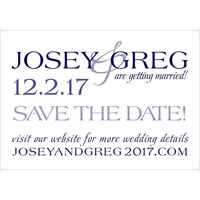 Petite Two Tone Blue Save the Date Announcements