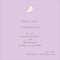 Simple Purple Bird Invitations