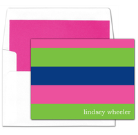 Preppy Stripe Foldover Note Cards