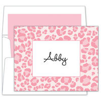 Pink Leopard Note Cards
