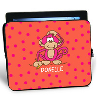 Hot Pink Monkey iPad Sleeve