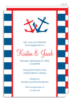 Nautical Blue and Red Invitations