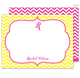 Yellow Chevron Flat Note Cards Image 1 of 2