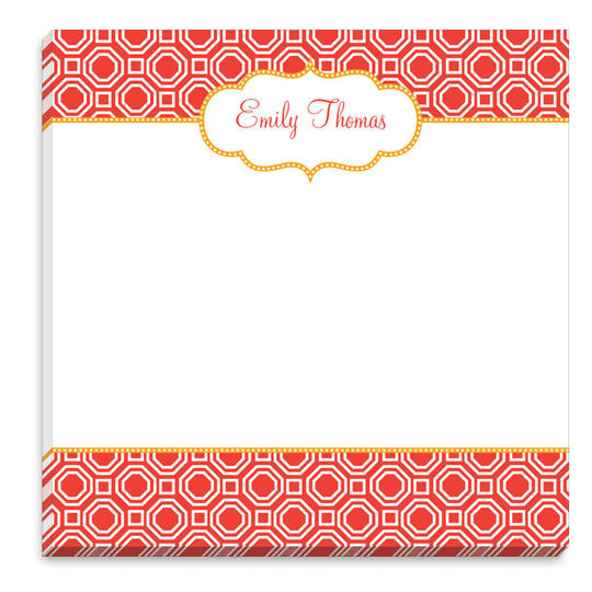 Orange Geometric Notepad