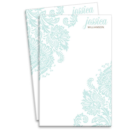 Blue Damask Notepads