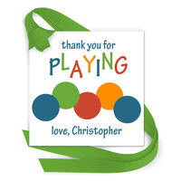 Colorful Thank You Gift Tags with Attached Ribbon