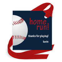 Baseball Gift Tags with Attached Ribbon