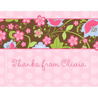 Brown Floral Foldover Note Cards