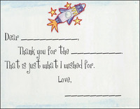 Rocket Fill-In Thank You Note Cards