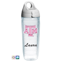 Texas A & M University Personalized Pink Water Bottle