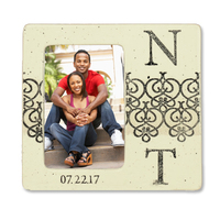 Two Initial Scrolled Photo Frame