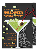 Apple Martini Spooky Style Halloween Invitations