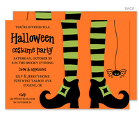 Bewitched Tights Halloween Invitations