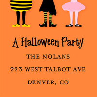 Halloween Costume Party on Orange Stickers