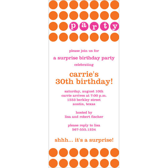 Party Dots Invitations
