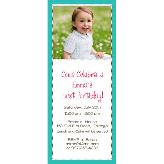 Terrific Tiny Beads Photo Invitations