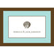 Chocolate and Blue Border Seashell Enclosure Cards Image 1 of 3