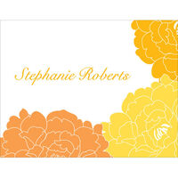 Elegant Yellow Floral Foldover Note Cards