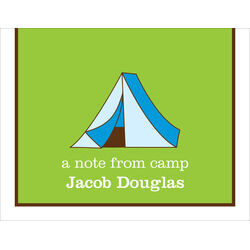 Blue Tent Camp Folded Note Cards