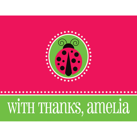 Decorative Lady Bug Folded Note Cards