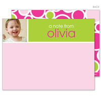 Pink Bubbles Photo Note Cards