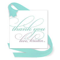 Thank You Gift Tags with Attached Ribbon