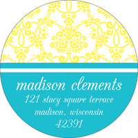 Delicate Floral Round Address Labels