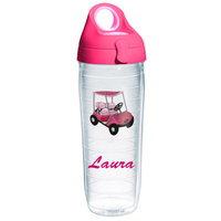 Pink Golf Cart Personalized Tervis Water Bottle