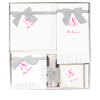 Hostess Gift Set with Initial and Text in Your Imprint Color