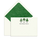 Topiary Trees Engraved Motif Flat Note Cards Image 4 of 4