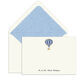 Hot Air Balloon Engraved Motif Flat Note Cards Image 1 of 3