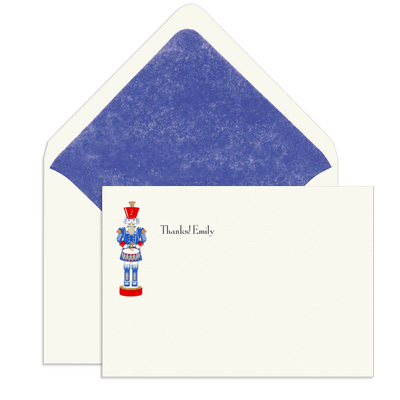 Nutcracker Engraved Motif Flat Note Cards