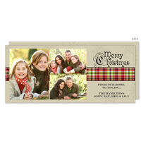Vintage Plaid Wrap Holiday Cards