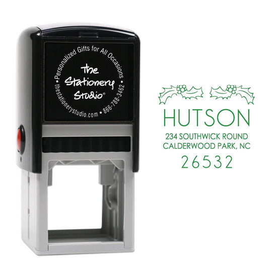 Holly Leaves Self-Inking Stamp