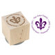 Fleur De Lis Wood Block Rubber Stamp Image 1 of 2