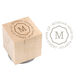Center Initial Wood Block Rubber Stamp Image 1 of 2