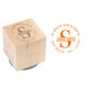 Banded Initial Wood Block Rubber Stamp Image 1 of 2