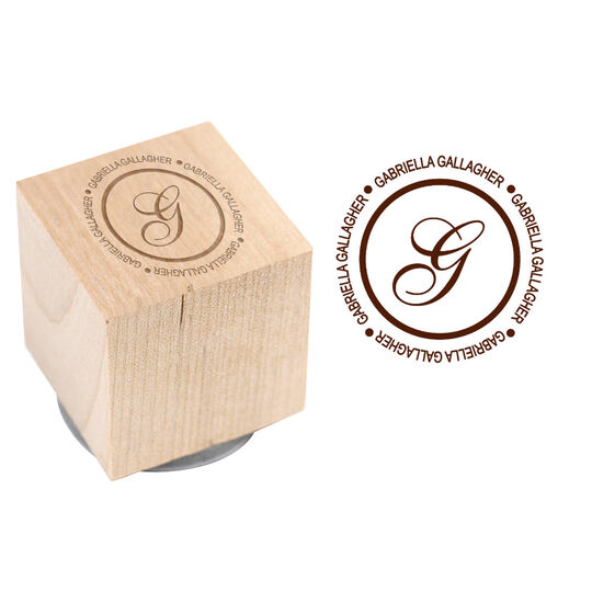 Gabriella Wood Block Rubber Stamp