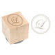 Pretty Initial Wood Block Rubber Stamp Image 1 of 2