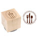 Place Setting Wood Block Rubber Stamp Image 1 of 2