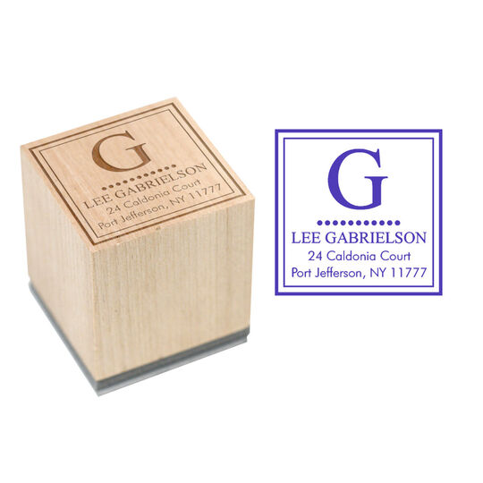 Gabrielson Wood Block Rubber Stamp