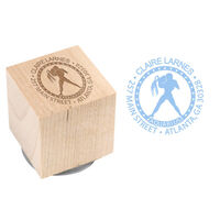 Aquarius Wood Block Rubber Stamp