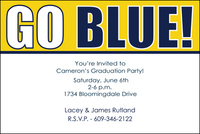 University of Michigan Go Blue Invitations