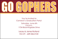 University of Minnesota Go Gophers Invitations