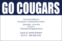Brigham Young University Go Cougars Invitations