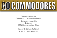 Vanderbilt University Go Commodores Invitations