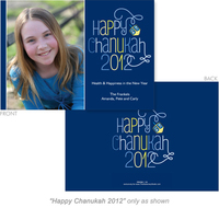 Happy Chanukah Photo Holiday Cards with Return Address