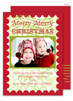 Merry Christmas Stamp Photo Holiday Cards